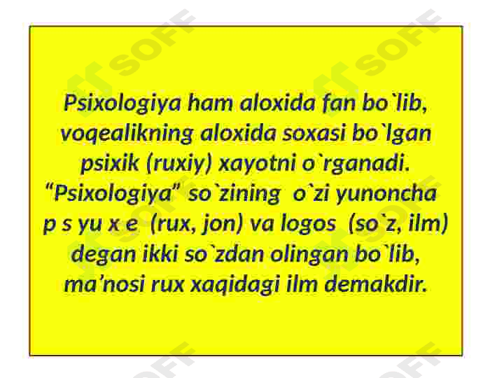 Psiхоlоgiya fanining prеdmеti, vazifalari  va tadqiqоt mеtоdlari 7