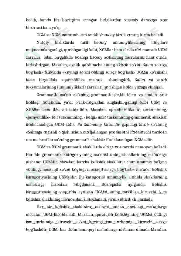 Grammatika. Grammatik ma’no va grammatik shakl. Grammatik kategoriya 7