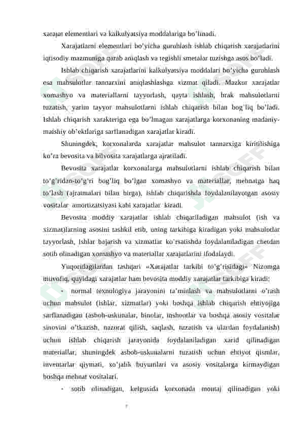 Davr xarajatlari hisobini yuritish 7