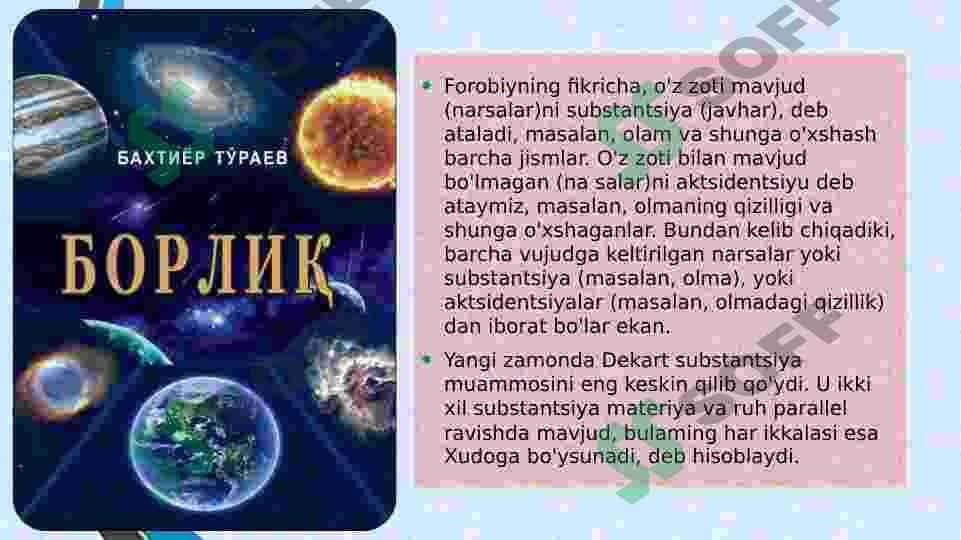 BORLIQ FALSAFASINING KATEGORIYASI 7