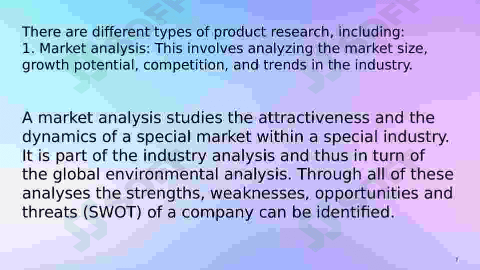PRODUCT RESEARCH 7