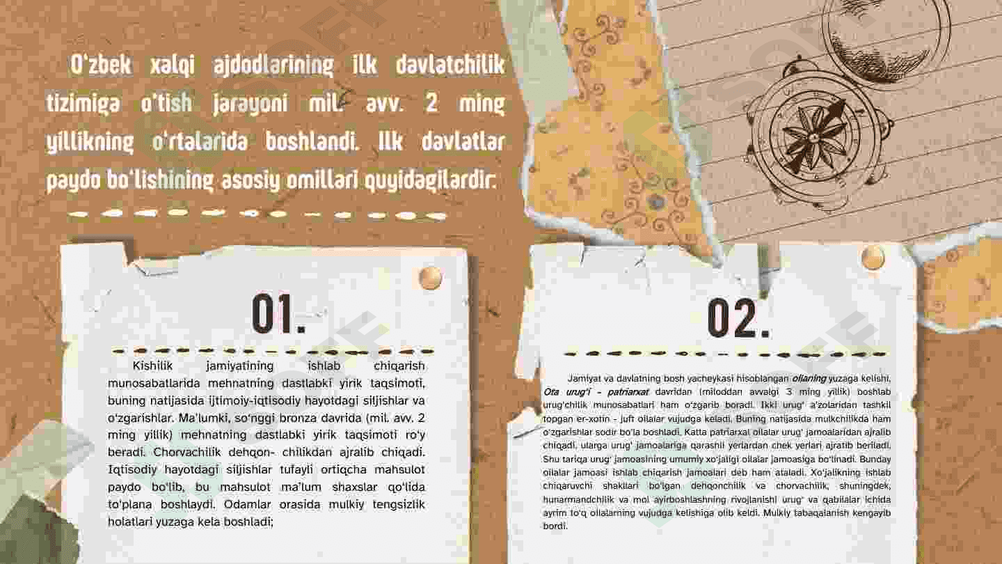 O’zbek davlatchiligining shakllanishi va dastlabki taraqqiyot bosqichlari 7