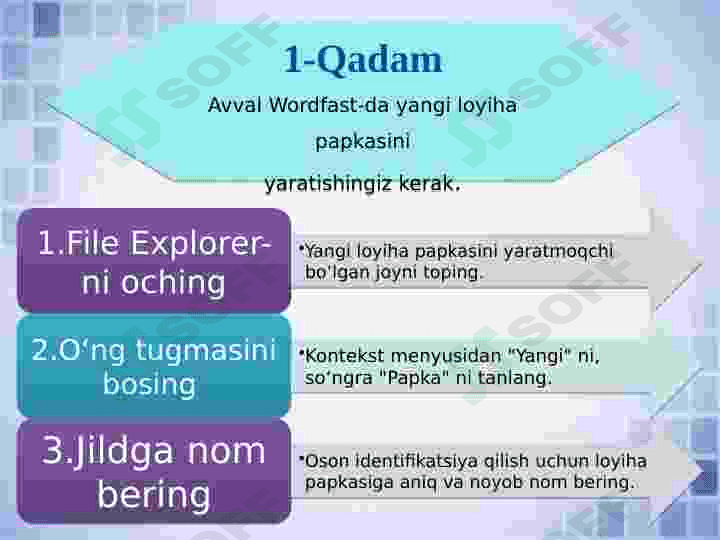 WORDFAST ILOVASI YORDAMIDA MATNLARNING IBORALAR BAZASINI YARATISH 7