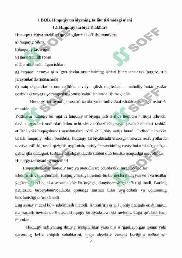 Huquqiy tarbiya texnalogiyalarini joriy etish 7