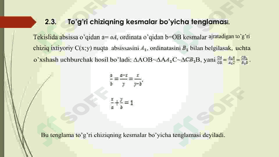 Tekislikda toʻgʻri chiziq tenglamalari 7