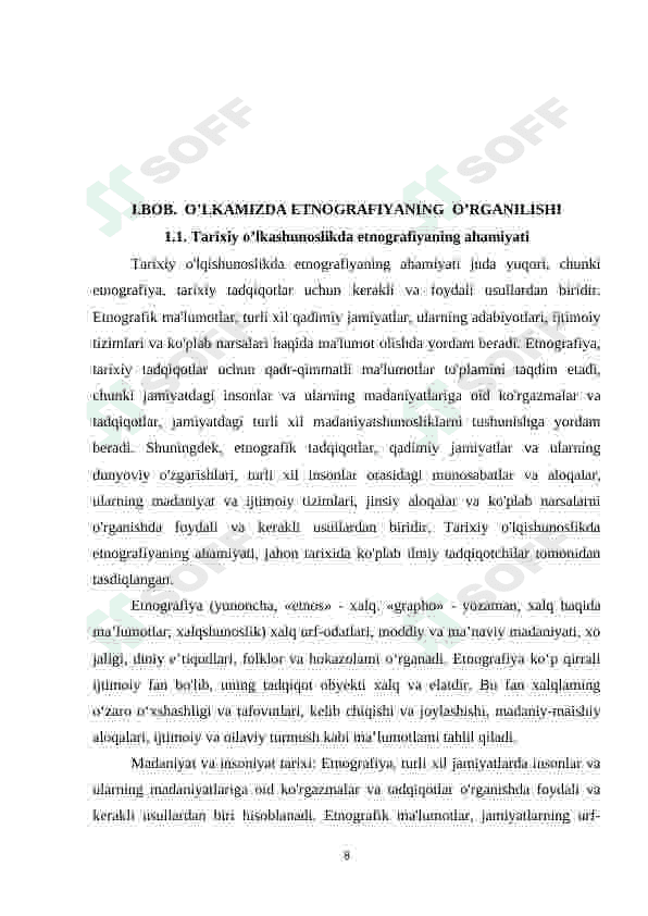O'LKAMIZ ETNOGRAFIYASINING TARIXINI O'RGANISHNI DAVRLASHTIRILISHI 7