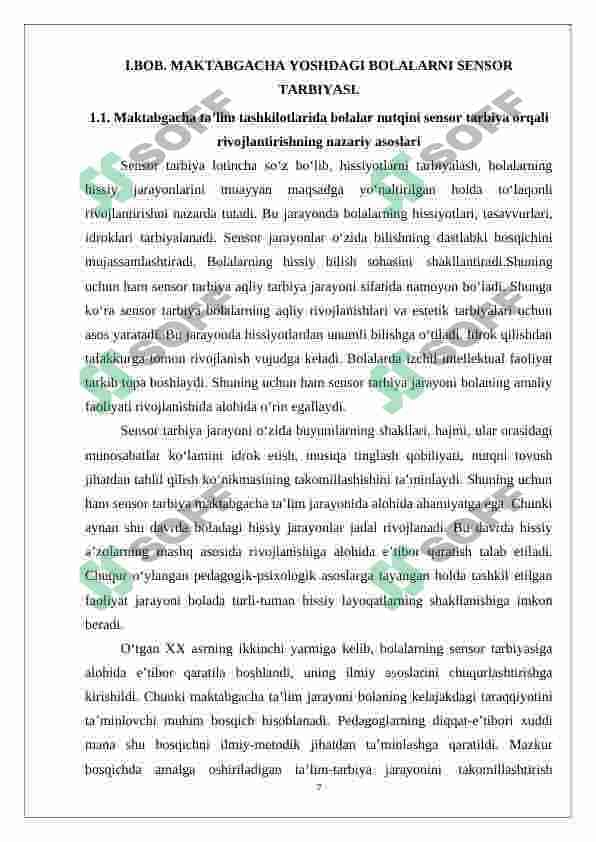 Maktabgacha yoshdagi bolalarni sensor tarbiyasi 7