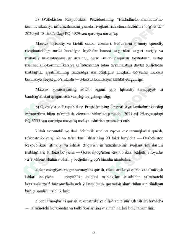 O'zbekiston iqtisodiyotida xorijiy investitisiyalarning tutgan o'rn 7