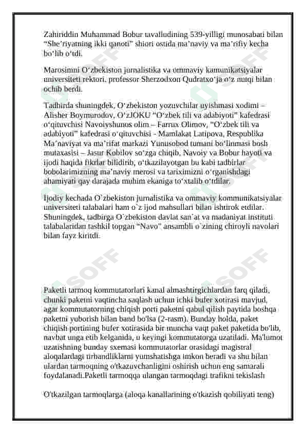 Informatika Paketlar kommutatsiyasining rivojlanishi 7