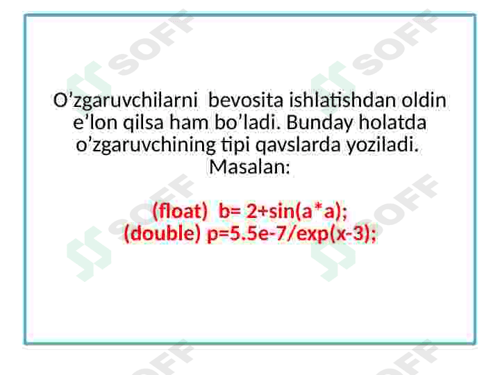 C/C++ tilida  chiziqli  dastur 7