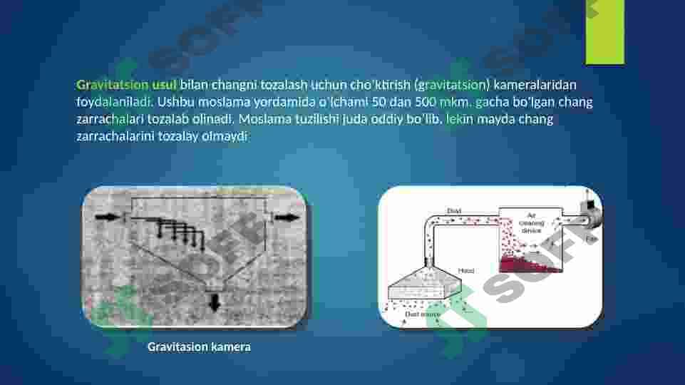 ATMOSFERA HAVOSINI MAYDA CHANG ZARRACHALARIDAN TOZALASH. 7