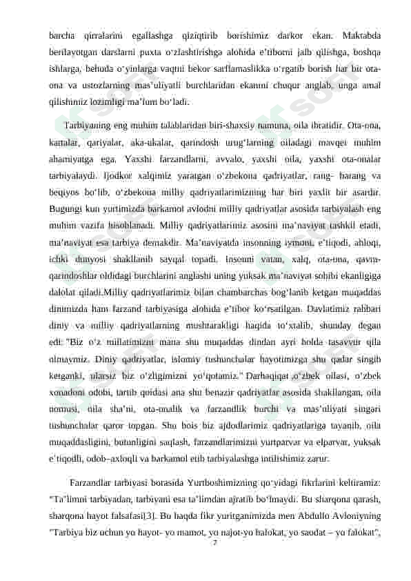 Sog'lom avlod mustahkam jamiyat asosi 7