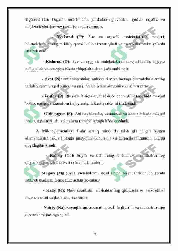 Biogen elementlar konsentratsiyasi o’zgarishi bilan bog’liq endemik va kasb kasalliklari. 7
