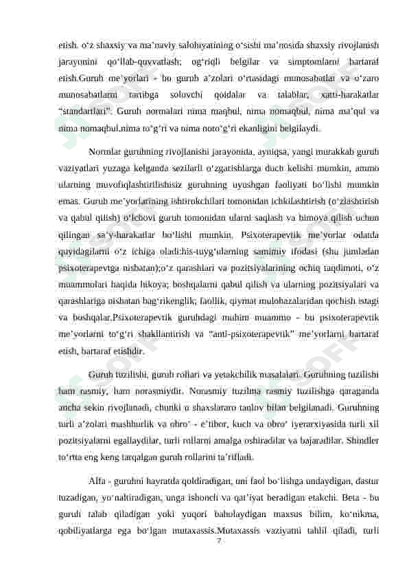 BOLLALAR BILAN GURUHIY VA INDIVIDUAL PSIXOTERAPIYA 7