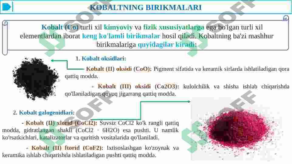 KOBALT. NIKEL BIRIKMALARINING BIOLOGIK AHAMIYATI 7