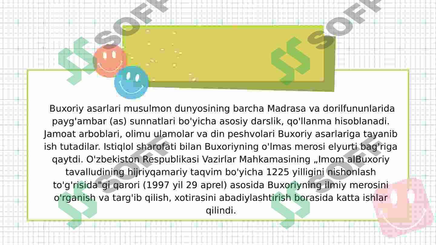 Imom al Buxoriyning Pedagogik g'oyalari 7