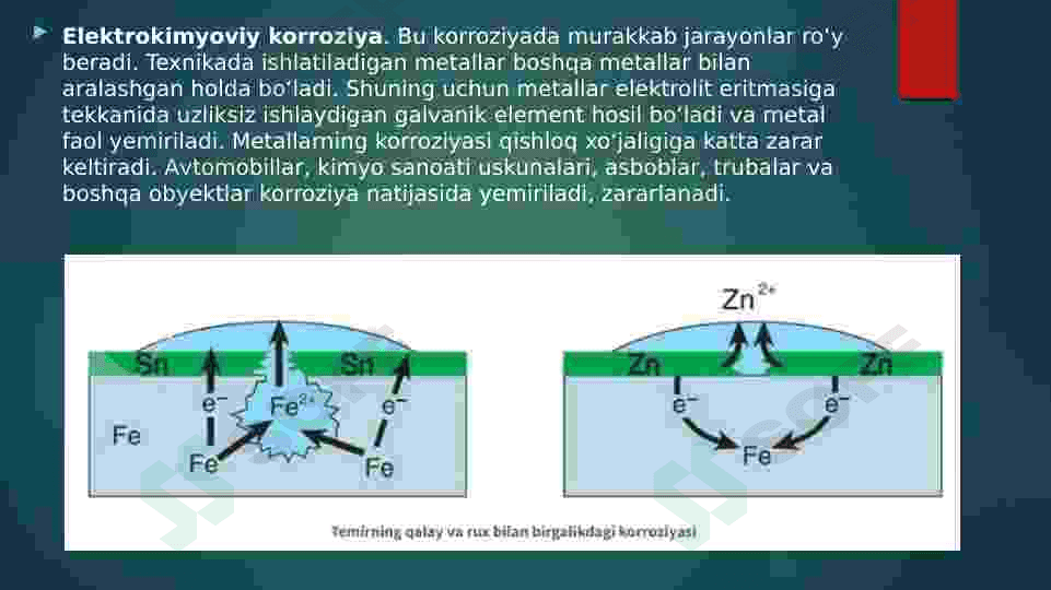 Metallarning korroziyasi va unga qarshi kurashish usullari 7