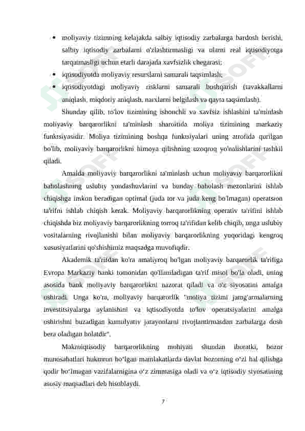 O'zbekistonda barqaror o'sishni ta'minlashning omillari va yo'llari 7