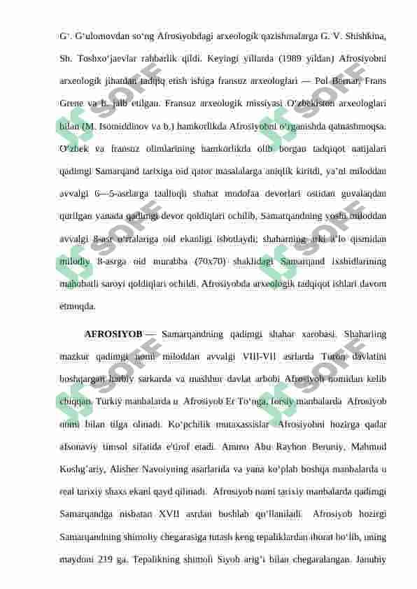 Samarqandning antik davrdagi                   shaharsozlik madaniyati 7