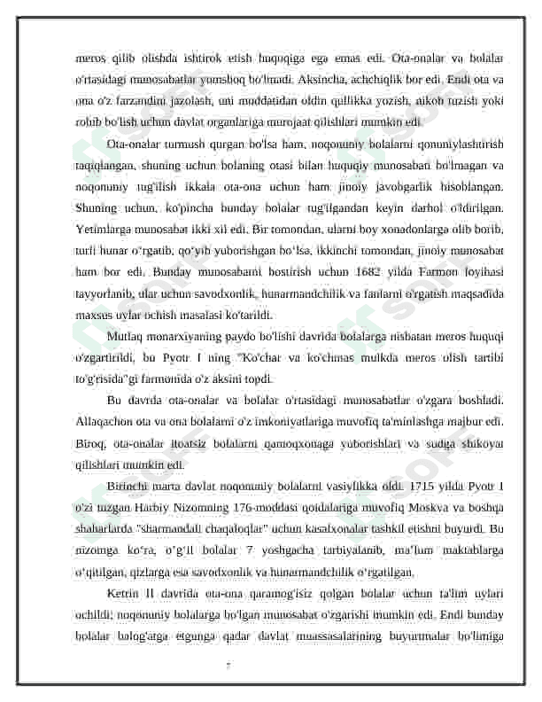 O'zbekiston Respublikasida bolalarning huquqlari va imtiyozlari 7