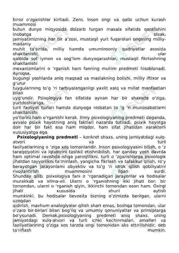 KASBIY PSIXOLOGIYA FANIGA KIRISH. FANNING PRЕDMЕTI, MAQSADI, VAZIFALARI 7
