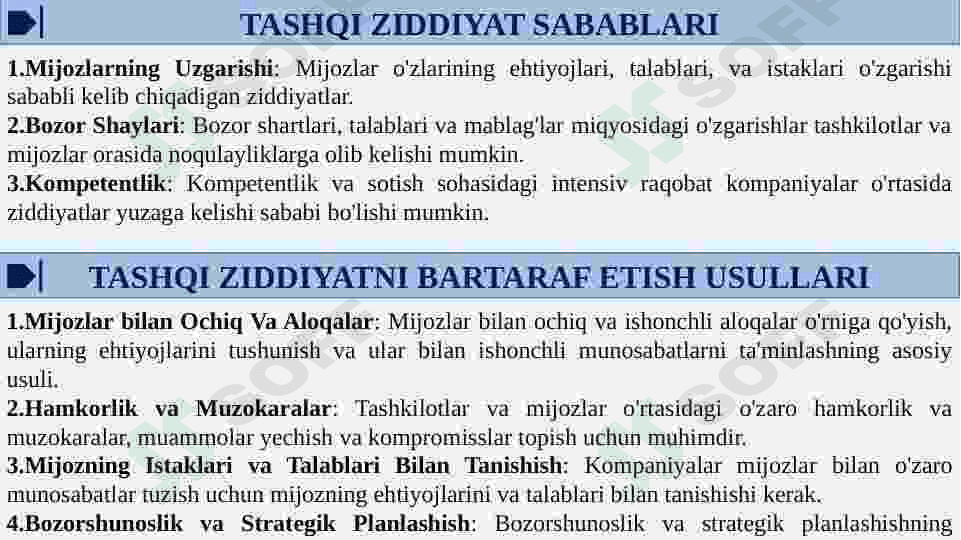 ZIDDIYAT TASNIFI, KELIB CHIQISH SABABLARI VA ULARNI BARTARAF ETISH YO'LLARI. 7