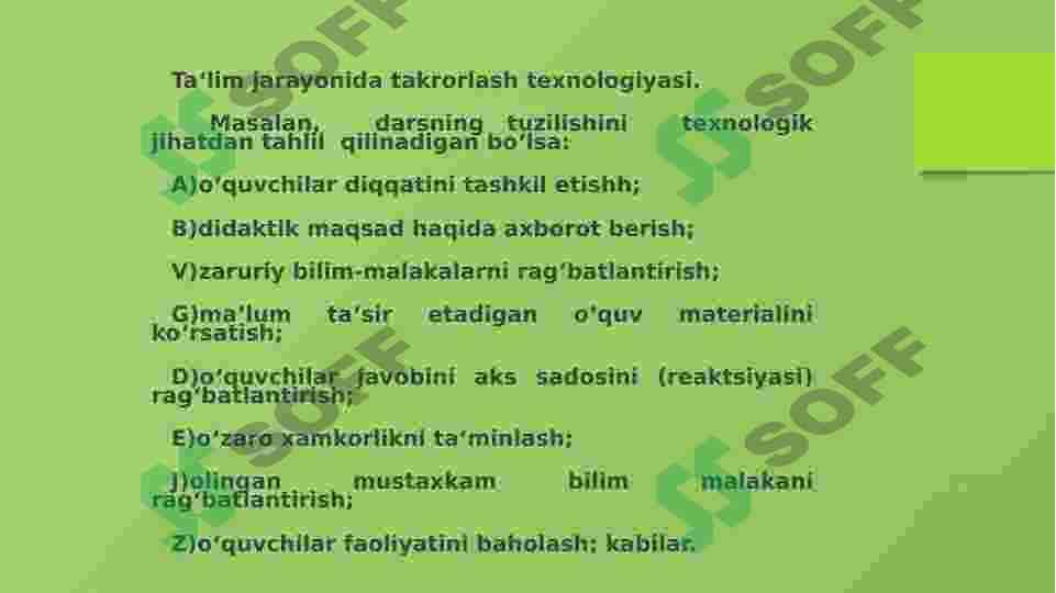 RIVOJLANTIRUVCHI TA’LIM TEXNOLOGIYALARI 7