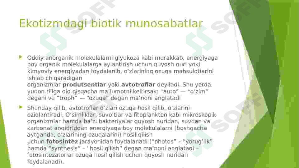 Ekotizimdagi biotik munosabatlar 7