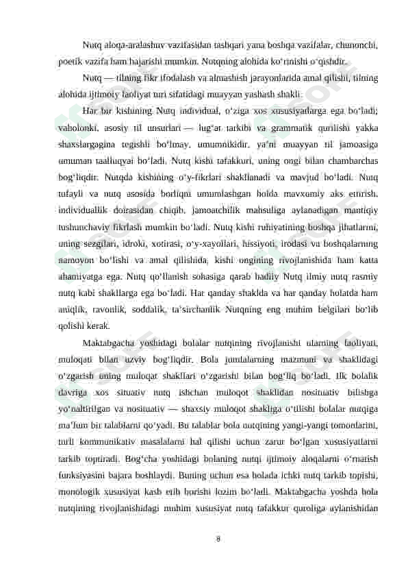 Nutqida nuqsoni bo‘lgan bolalarning kelib chiqish sabablari 8