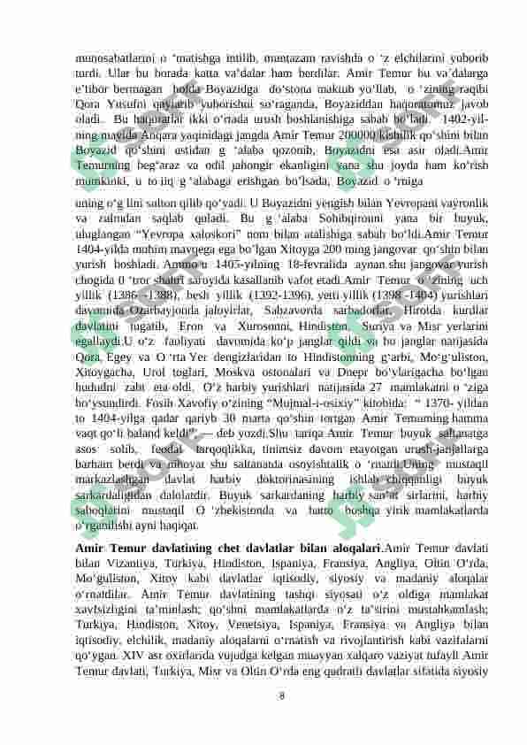 Temuriylar davrida Movarounnahrdagi siyosiy hayot 8