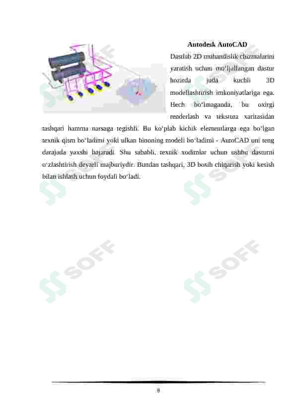 Sketch Up dasturida uch oʻlchovli obyektlar yaratish 8