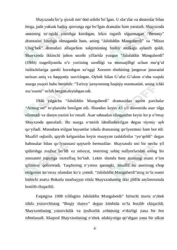 Maqsud Shayxzoda navoiyshunos olim. 8