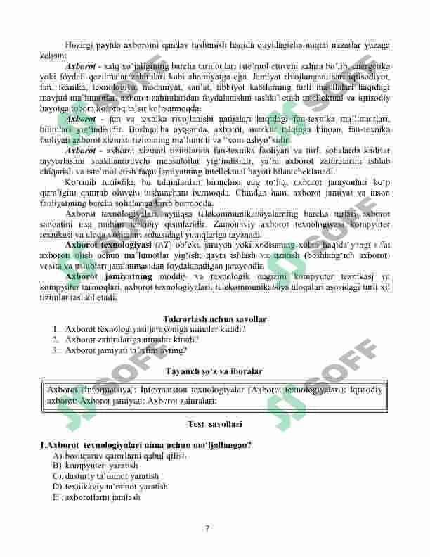 Informayika bo'yicha maruza matni 2-qism 8