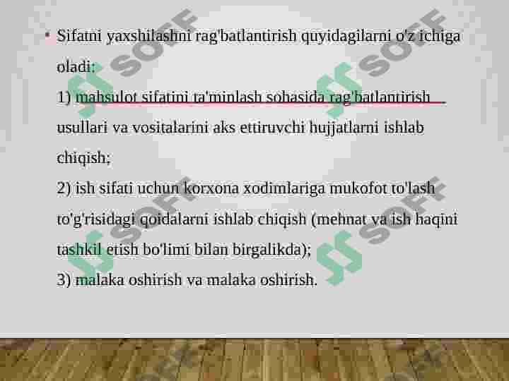 korxonalarda sifat nazorati bo‘linmalarining roli va vazifalari 8