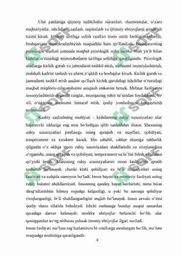 Kommunal xo’jaligi korxonalari tizimida injinerlik tarmoqlarini rivojlanishi. 8