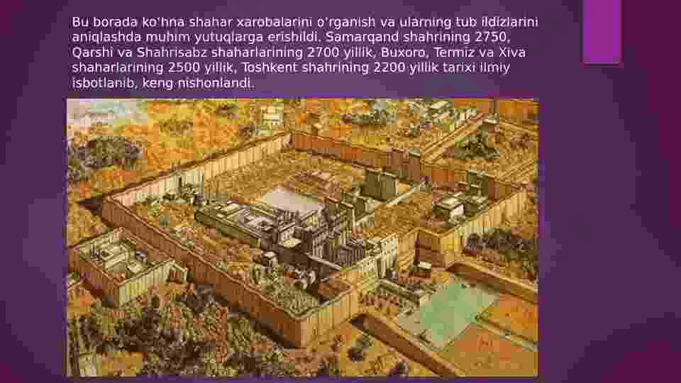 Shaharlarning vujudga kelishi va ularning davlatlarni tashkil topishidagi o‘rni. 8