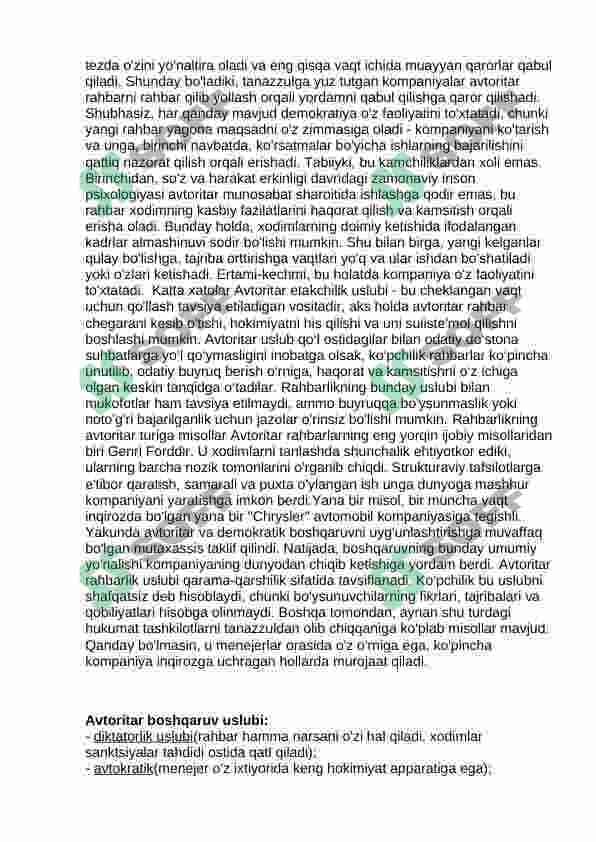 Yetakchilikni shaxsiy xislatlari va ularni rivojlantirish 8