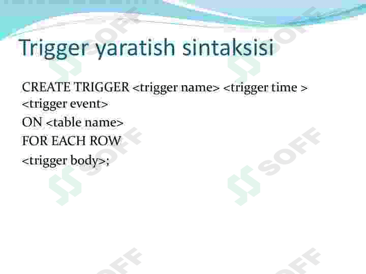 Tranzaksiyalarni boshqarishda so‘rovlar yaratish va qayta ishlash. 8