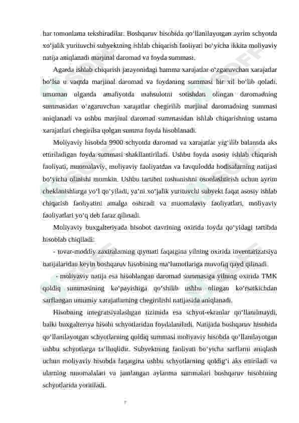 O'zbekiston respublikasida boshqaruv hisobini tashkil etishni rivojlantirish yo'nalishlari. 8