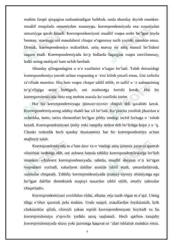 Hisobot janri va uning turlari 8