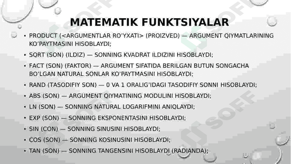 Excelda funksiyalar 8