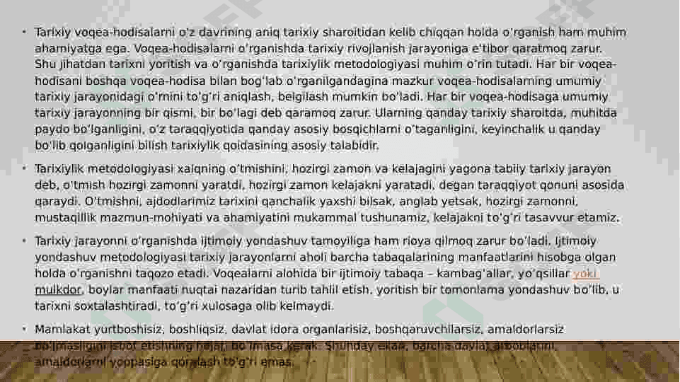 Mustaqil O’zbekiston davlatining yuzaga kelishi va  mustahkamlanishida Islom Karimovning o’rni va roli. 8
