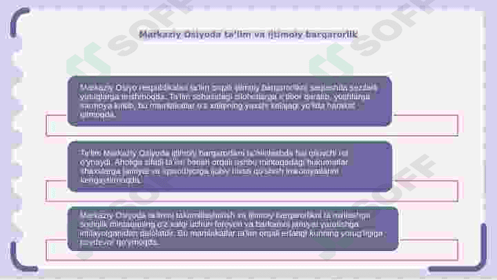 Markaziy Osiyo Respublikalari ijtimoiy barqarorlikni saqlash yoʻlida 8