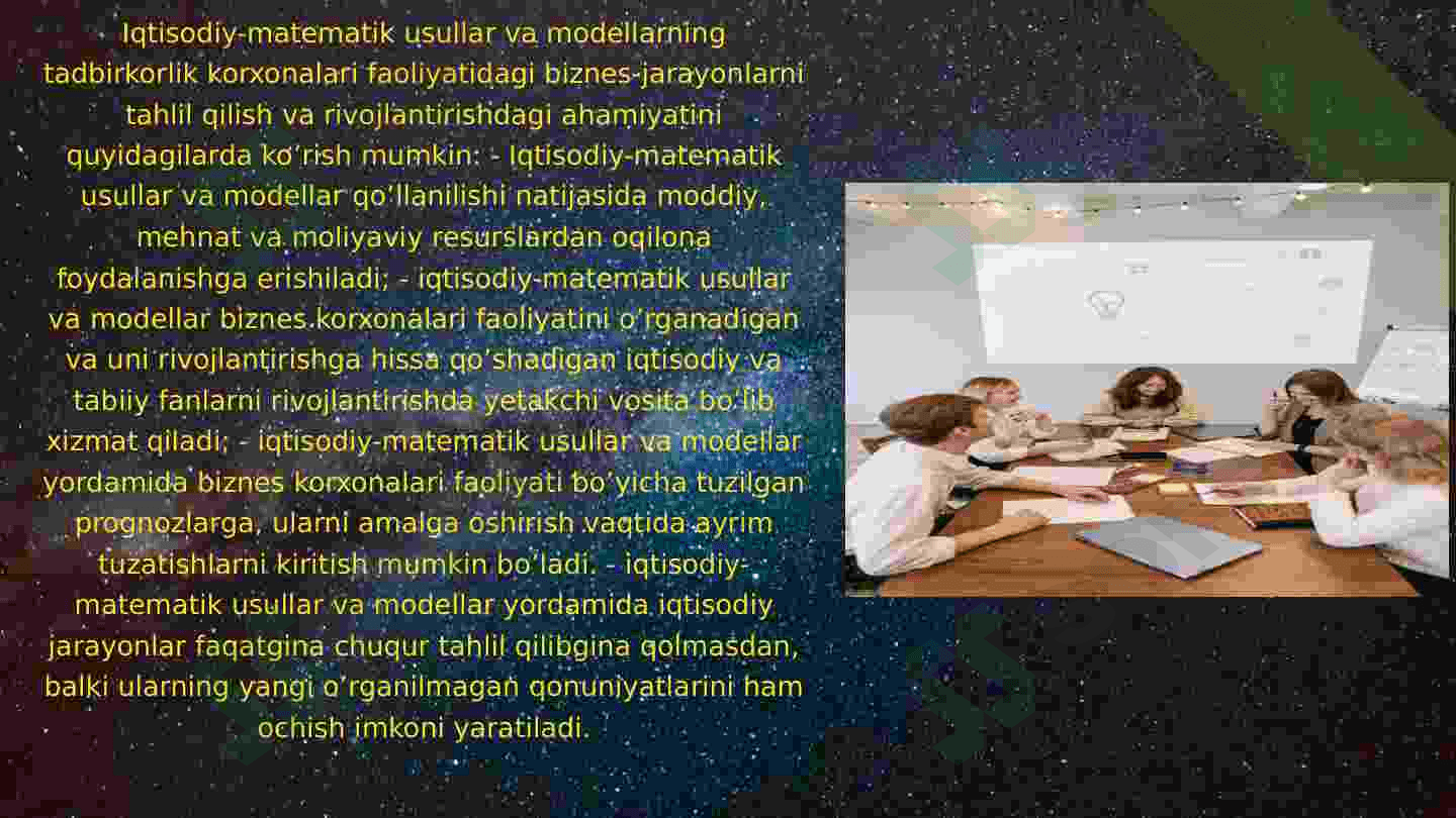 Biznes jarayonlarini modellashtirish tamoyillari 8