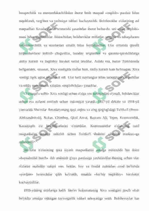 SOVET HOKIMIYATINING BUXORO VA XIVAGA EKSPANSIYASI 8