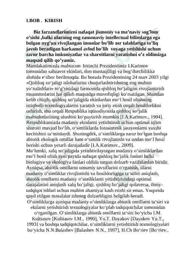 Madaniy oʻsimliklarning kelib chiqish tarixi botanika kurs ishi 8