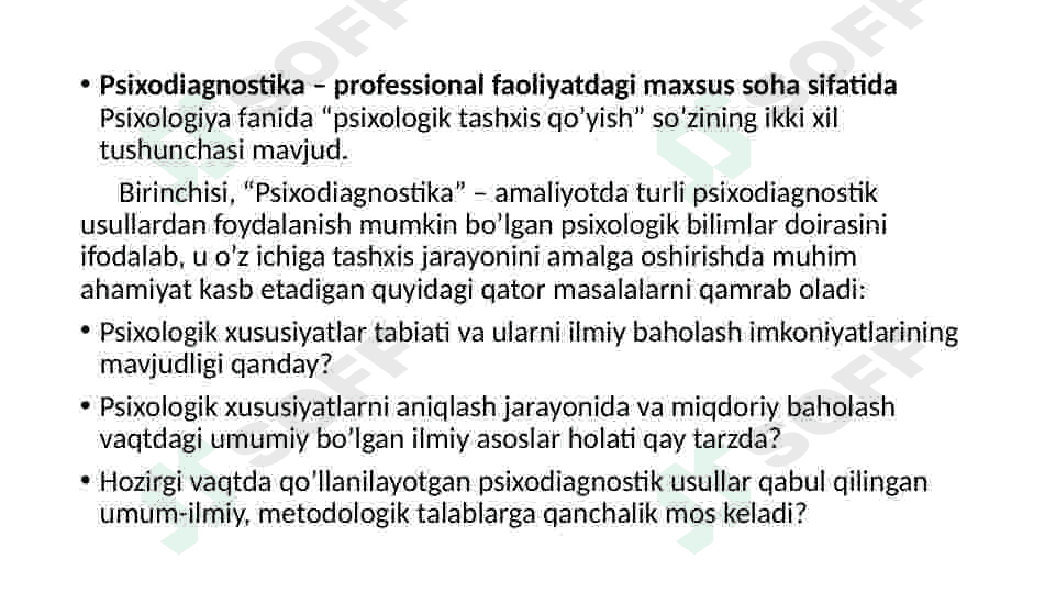 Kasbiy faoliyat psixodiagnostikasi va kasbiy layoqat tashxisi 8