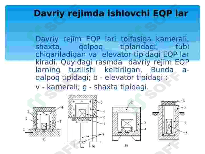 Pechlar va ularning turlari. Elektr qizdirish pechlari. 8