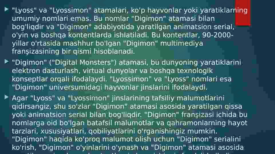 Lios va Liossimon jinslar va ularning xossalari 8