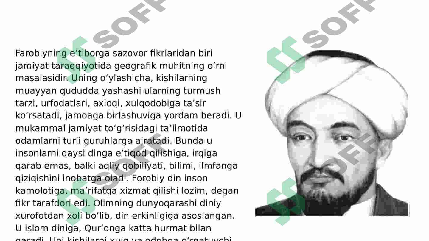 Abu Nasr Farobiyning ijtimoiy-falsafiy qarashlari 8